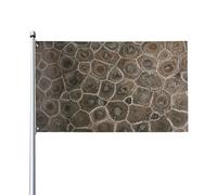 Petoskey Stone Print Bandiera decorativa per esterni, utilizzata per cortili, giardini, case e terrazze