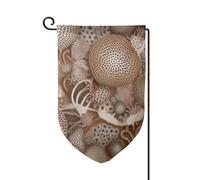 Petoskey Stone Prints Bandiere da giardino primaverile 12 pollici x 18 pollici Bandiera da giardino per cortile Bandiera da giardino autunnale Bandiera per decorazioni per esterni Angoli acuti