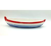 Petra d'amuri Barca in ceramica Siciliana Rossa da 30 cm di lunghezza Hand Made in Sicily