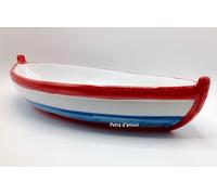 Petra d'amuri Barca in ceramica Siciliana Rossa da 40 cm di lunghezza Hand Made in Sicily