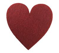 Petra di mestiere-notizie A-HEF2607-28 20 x Cuore simmetrico, 70 mm, Feltro/Rosso