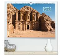 Petra (hochwertiger Premium Wandkalender 2026 DIN A2 quer), Kunstdruck in Hochglanz: Die Nabatäerstadt Petra begeistert mit unzähligen Ruinen und faszinierenden Felsformationen.