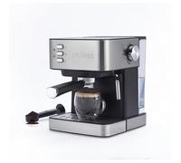 Petra Macchina Espresso Manuale con Montalatte - Compatibile con Caffè Macinato, Pompa Italiana a Pressione da 15 Bar, Serbatoio d'Acqua Rimovibile da 1.6L, Include Portafiltro, 850W, PT6137VDE