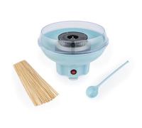 Petra PT2641BLVDEEU7 - Macchina per Zucchero Filato, Include misurino e 50 Bastoncini, 400W, Blu retrò Macchinetta per Zucchero Filato Soffice, Portatile Ideale per Festa Bambini, Piedini Antiscivolo
