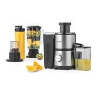 Petra PT4294VDEEU7 4 in 1 Centrifuga elettrica - spremiagrumi, frullatore, macinacaffè, caraffa da 1 l e Bottiglia, 2 velocità a impulsi, frullati proteici, Tazza da 30 g di caffè, Senza BPA, 400W