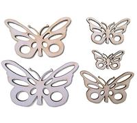 'Petra S Set Fai-News a sch60s10 Legno Farfalla con Aperture da, 5 Diverse Taglie, 10 Pezzi, 2 Pezzi