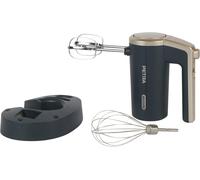 Petra PT5395BGRYVDE Sbattitore elettrico senza fili - frusta elettrica, base antiscivolo, 3 velocità, 2 fruste e frusta a palloncino, funzione di espulsione, batteria ricaricabile da 7,2 V, blu-grigio