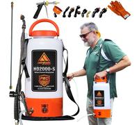 Petra Tools HD2000-S - Spruzzatore a batteria, kit dorato da 2 galloni, spruzzatore elettrico resistente, per prato e giardino, per controllo di erbacce/parassiti (kit oro da 2 galloni)