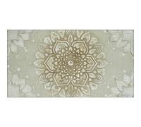 PETRAMARA Mandala Brown Quadro Dipinto a Mano su tela Mandala da Parete Realizzato interamente a mano Pittura su tela Quadro Mandala a rilievo (77x143 cm)