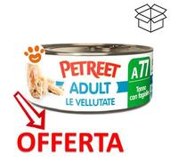 Petreet Cat Adult Le Vellutate al Tonno con Fagiolini - Lattina da 70 Gr - CONFEZIONE RISPARMIO