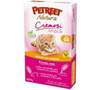 PETREET SNACK NATURA CREMOSI POLLO CON CAROTE 6X14GR GATTO ADULTO