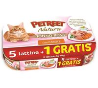 PETREET Natura Cat Lattina Multipack 6x70G TONNO ROSA CON CAROTE