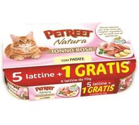 PETREET Natura Cat Lattina Multipack 6x70G TONNO ROSA CON PATATE