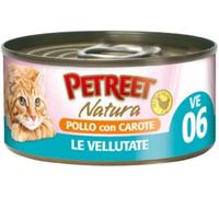 PETREET Natura Cat Le Vellutate Lattina Multipack 24x70G POLLO CON CAROTE