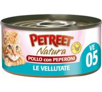 PETREET Natura Cat Le Vellutate Lattina Multipack 24x70G POLLO CON PEPERONI