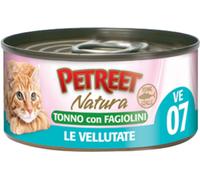 PETREET Natura Cat Le Vellutate Lattina Multipack 24x70G TONNO CON FAGIOLINI