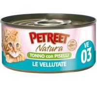 PETREET Natura Cat Le Vellutate Lattina Multipack 24x70G TONNO CON PISELLI