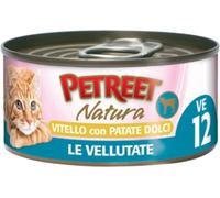 PETREET Natura Cat Le Vellutate Lattina Multipack 24x70G VITELLO CON PATATE DOLCI