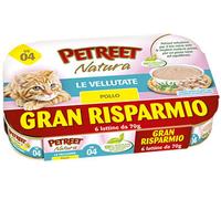 PETREET Natura Cat Le Vellutate Lattina Multipack 6x70G POLLO