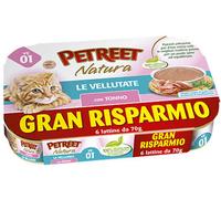 PETREET Natura Cat Le Vellutate Lattina Multipack 6x70G TONNO