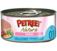 PETREET Natura Cat Le Vellutate Sterilised Lattina Multipack 24x70G TONNO