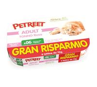 Petreet Natura Cat Maxi Scorta 6x70 gr - Tonno e fagiolini - 1° ORDINE? scegli lo sconto BZR5 / BZR20 + 200 punti fedeltà