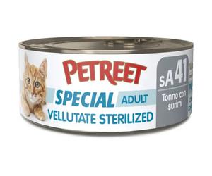 Petreet Vellutate Sterilised Cat 70 gr Tonno con surimi - confezione da 24 pezzi - Cibo umido per gatti - 1° ORDINE? scegli lo sconto BZR5 / BZR20 + 200 punti fedeltà