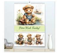 Petri Heil, Taddy! (hochwertiger Premium Wandkalender 2026 DIN A2 hoch), Kunstdruck in Hochglanz: "Mit seiner kleinen Angel und einem großen Herzen ... dem Plätschern, träumt von Abenteuern.