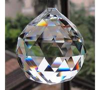 Petrichor cristallo trasparente appeso palla feng shui prisma sun-catcher finestra decorativa buona fortuna prosperità - Decorazioni per la casa/Regali (40 mm)