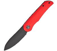 Petrified Fish PFE16El Camino Black Stonewashed N690 Anodizzazione dura Alluminio Rosso