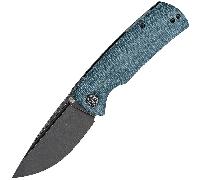 Petrified Fish PFP01 Beluga Black Stonewash K110 Blue Micarta PFP01BMW