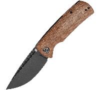 Petrified Fish PFP01Beluga Black Stonewash K110 Brown Micarta PFP01KMW