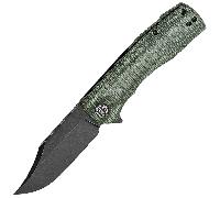 Petrified Fish PFP03 Victor Black Stonewash K110 Green Micarta PFP03GRMW