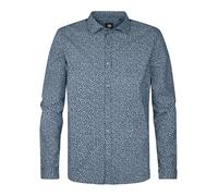 PETROL INDUSTRIES, Maglietta da Uomo a Maniche Lunghe AOP, M-1050-SIL400, Blu Navy, L