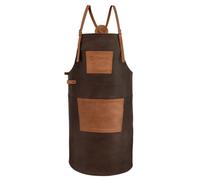 Petromax - Büffelleder-Schürze mit gekreuztem Rückenband - Pettorina 84 x 155 cm dunkelbraun