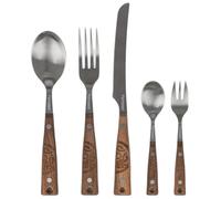 Petromax Camping Cutlery, Posate da Campeggio Onesize Silver/Brown