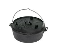 Petromax Forno olandese FT6 – 5,5 L con coperchio, fondo piatto e senza piedini, nero