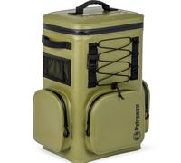 Petromax Zaino termico 17 litri | 6 giorni di raffreddamento passivo | Cuscino schienale | stabile, impermeabile e a prova di perdite, leggero ed ergonomico | Apribottiglie (oliva)