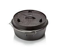 Petromax Pentola per fuoco ft4,5 - Forno olandese con fondo piatto per tutti i piani cottura, barbecue a gas, forno, fornello a gas e fuoco aperto, pronto all'uso senza bruciare, pentola con