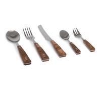 Petromax Camping Besteck 5-teilig Acciaio Inox Noce Esterno Posate Barbecue