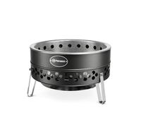 Petromax Tyropit Braciere - Braciere per il giardino o in viaggio - stabile e con scudo termico integrato - in robusto acciaio inox - 34,9 x 57 x 57 cm