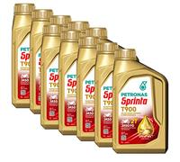 Petronas Kit 10x Sprinta Olio Motore 100% Sintetico per Moto e Scooter 2 Tempi T900-10 Confezioni da 1 Litro