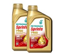 Olio Motore Moto Miscela Scooter 2 Tempi Sintetico PETRONAS Sprinta T900 Kit 2L