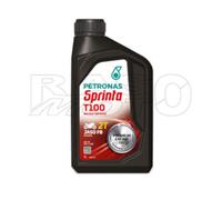 Petronas Sprinta Olio Miscela Motore T100 2T Minerale Moto e Scooter 1LT