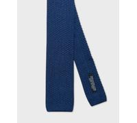 Petronius 1926 cravatta a maglia in cotone, dritta, blu LCM3.S.B