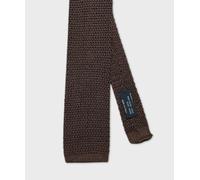 Petronius 1926 cravatta a maglia larga in cotone, cucita a mano, marrone KCM3.M