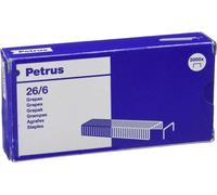 Petrus Scatola da 5000 Graffette in Rame 26/6 - Fino a 30 Fogli - Perno da 6 mm NEW
