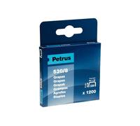 Petrus Staples 530/8 raccolte per Clavator - Scatola 1200 Graffette - Pin da 8 mm NEW