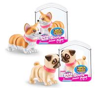 Pets Alive Giocattolo robotico alimentato a batteria Booty Shaking Pups (confezione da 2: Carlino e Corgi) di ZURU