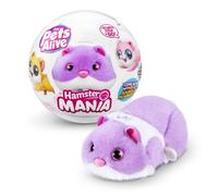Pets Alive Hamster Mania by ZURU, Purple Hamster, Pet Nurture, Soft Toy, Real Alive, 20+ Sounds Interactive, Electronic Pet, (Purple)